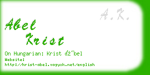 abel krist business card